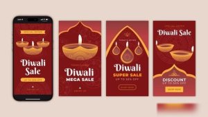 Videohive Diwali Sale Instagram Stories 54409707 Openers template preview
