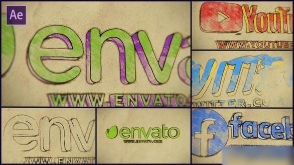 Videohive Pencil Drawing Logo Reveal Logo Stings template preview