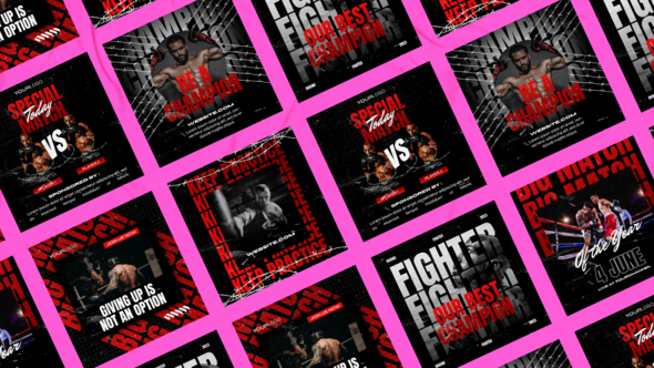 Videohive Burst Boxing Posts Product Promo template preview