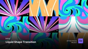 Videohive Intro/Opening Video - Liquid Shape Transition After Effects Template Broadcast-packages template preview