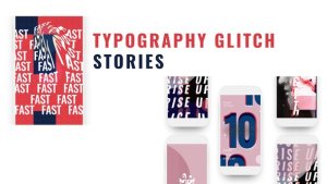 Videohive Glitch Stories Typography Pack Product Promo template preview