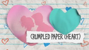 Videohive Crumpled Paper (Heart) Video Displays template preview