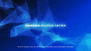 Videohive Modern Glitch Intro 20614919 Logo Stings template preview