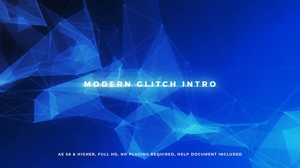Videohive Modern Glitch Intro 20614919 Logo Stings template preview
