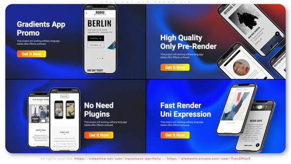 Videohive Gradient APP Promo | A10 Product Promo template preview