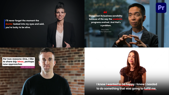 Captions Pro Premiere Pro template preview
