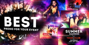 VIDEOHIVE Colourful Party/Event - Disco Night Club Promo - AFTER EFFECTS TEMPLATES Video Displays template preview