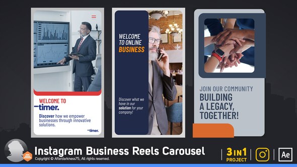 Videohive Instagram Business Reels Carousel Product Promo template preview