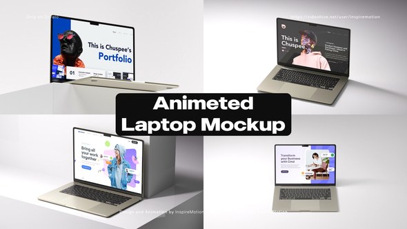 Videohive Clean Animated Laptop Mockup Product Promo template preview