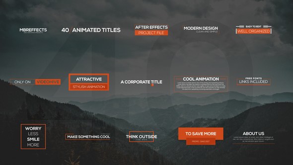 40 Modern Titles & Lower Thirds Video Displays template preview
