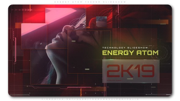 Videohive Energy Atom Techno Slideshow Openers template preview