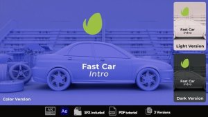 Videohive Fast Car Logo Reveal Logo Stings template preview