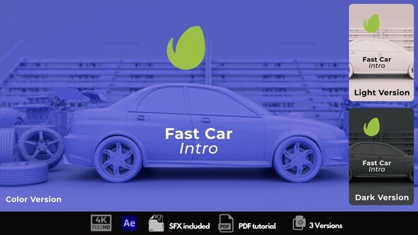 Videohive Fast Car Logo Reveal Logo Stings template preview
