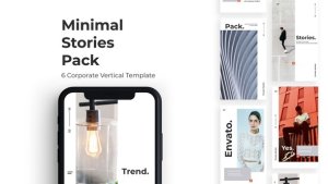 Videohive Corporate Minimal Stories Video Displays template preview