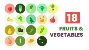 Videohive Fresh Fruits And Vegetables Animated Element Pack After Effects Template Titles template preview