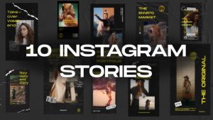 Videohive 10 Instagram Stories & Reels Openers template preview