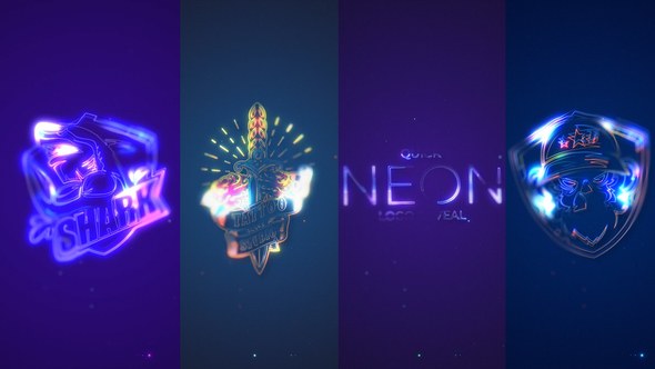 Videohive Quick Neon Logo Reveal Logo Stings template preview