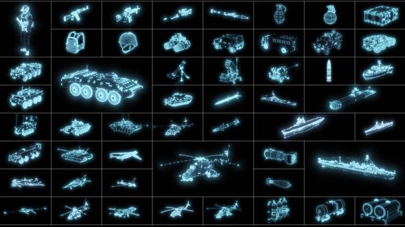 Videohive Military Elements HUD Pack Elements template preview