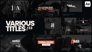 Videohive Various Titles 33 Titles template preview