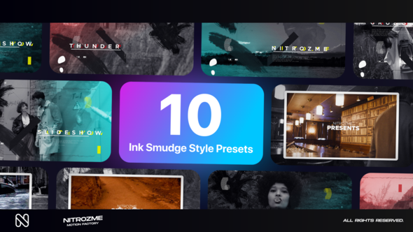 Videohive Ink Smudge Typography Vol. 02 Titles template preview
