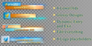 Corporate Cube Lower Thirds Pack Video Displays template preview