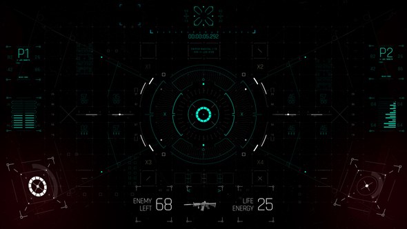 Videohive HUD UI Game Controller Screen 4 Elements template preview