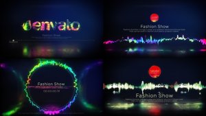 Glitch Music Visualizer Video Displays template preview