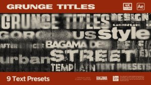 Videohive Grunge Titles 58739928 Titles template preview