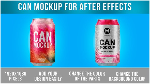 Videohive Can Mockup After Effects Template Product Promo template preview