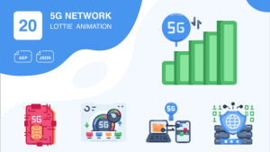 Videohive 5G Network Animated Icons | After Effects Elements template preview