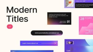 Videohive Modern Titles Pt. 1 52839610 Titles template preview