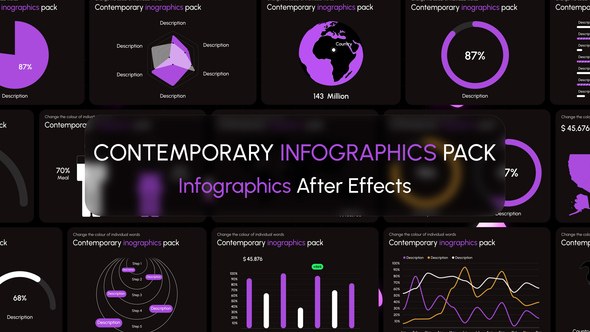 Videohive Contemporary Infographics Pack Infographics template preview