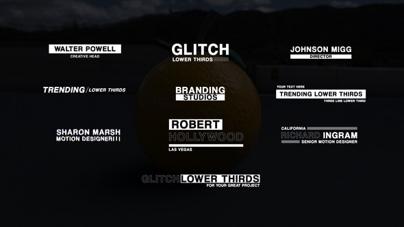 Videohive Glitch Titles & Lower Thirds 39104438 Titles template preview