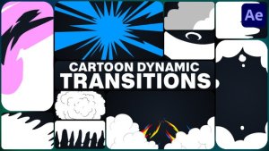 Videohive Cartoon Dynamic Transitions for After Effects Elements template preview