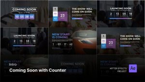 Videohive Coming Soon with Counter - After Project Files Product Promo template preview