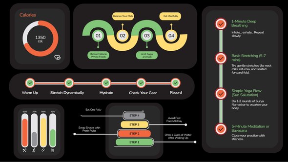 Videohive Health Steps Infographic Infographics template preview