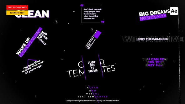Videohive Kinetic Text 49617128 Titles template preview