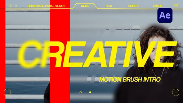 Videohive Brush Blur Visual Slides Openers template preview