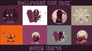 Halloween Icon Pack Video Displays template preview