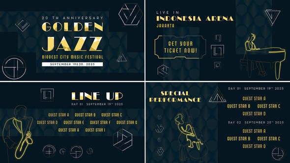 Videohive Jazz Music Festival Promo Openers template preview