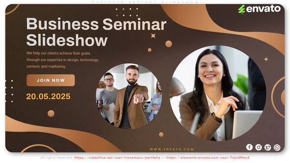 Videohive Business Seminar Slideshow Video Displays template preview