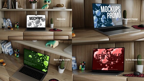 Videohive Minimal Macbook Mockups Promo Product Promo template preview