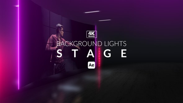 Videohive Background Lights Stage Video Displays template preview
