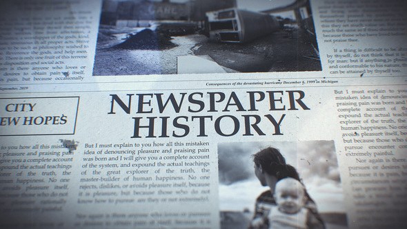 Videohive Newspaper History Openers template preview