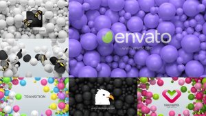 Videohive Falling Sphere Colorful Balls Logo Reveal & Transitions Logo Stings template preview