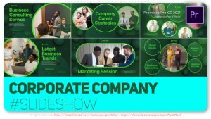 Corporate Company Slideshow Premiere Pro template preview