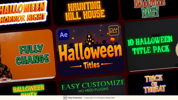 Videohive Halloween Titles For After Effects 54716072 Titles template preview