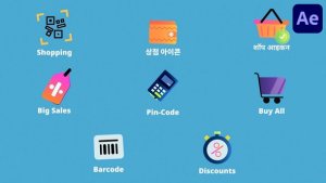 Videohive Shopping Icons And Titles for After Effects Titles template preview