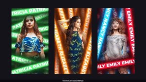 Videohive Neon Type Seamless Stories Openers template preview