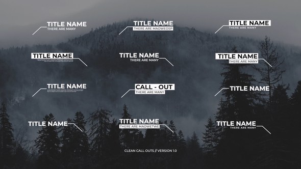 Videohive Minimal Call Outs | After Effects 37103088 Titles template preview